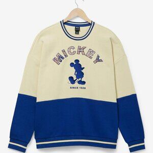Disney Mickey Mouse Panel Crewneck Sweatshirt – BoxLunch Exclusive – Unisex– Sm